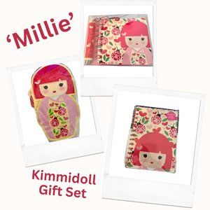 Kimmidoll Junior Millie Gift Set 2 Notebooks Coin Purse Keychain Flashlight. 3+